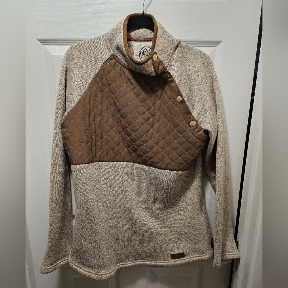 Marley Lilly brown And Beige Pullover Sz  Large